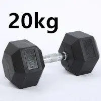Fitness Hexagonal Rubberized Fixed Dumbbell Mein Shop