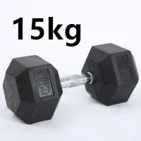 Fitness Hexagonal Rubberized Fixed Dumbbell Mein Shop