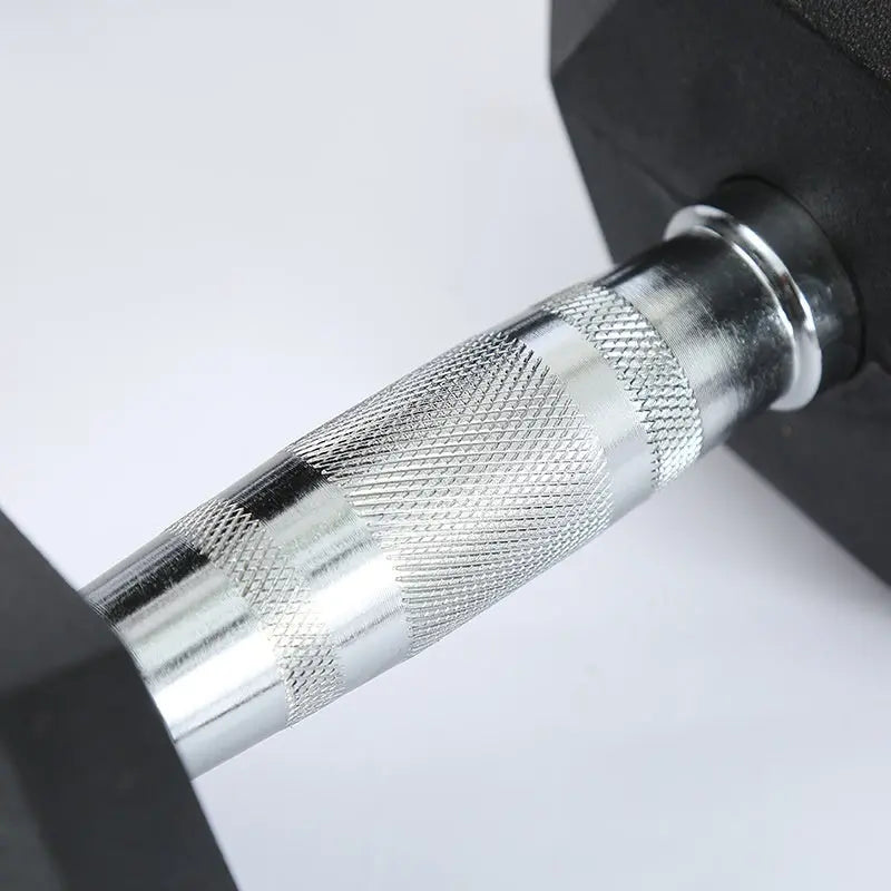 Fitness Hexagonal Rubberized Fixed Dumbbell Mein Shop