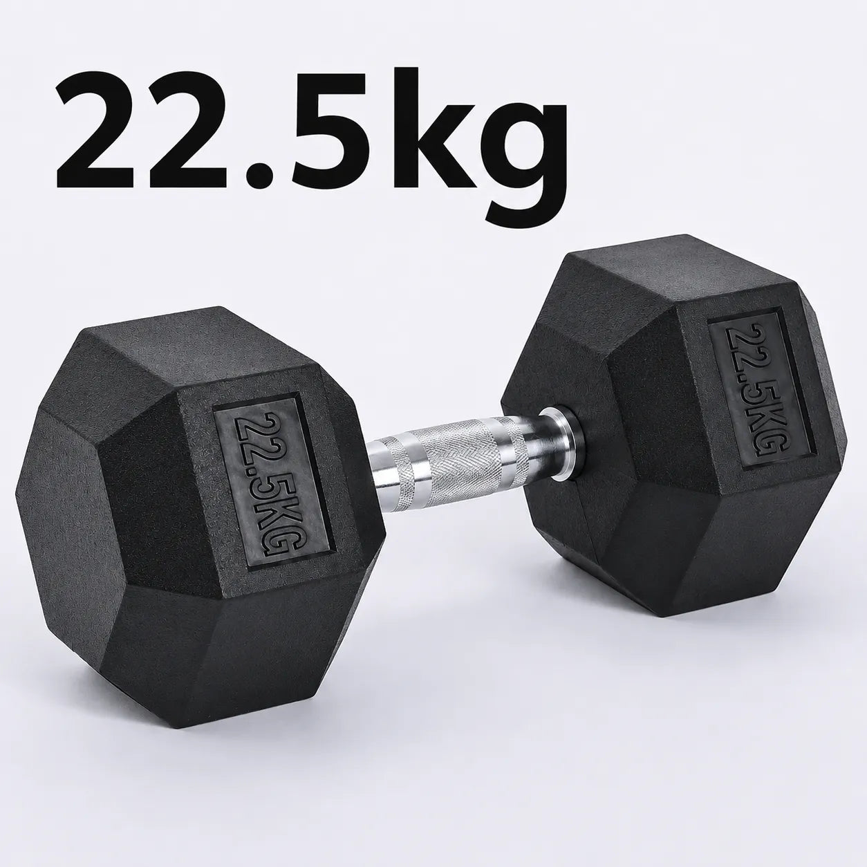 Fitness Hexagonal Rubberized Fixed Dumbbell 22.5kg